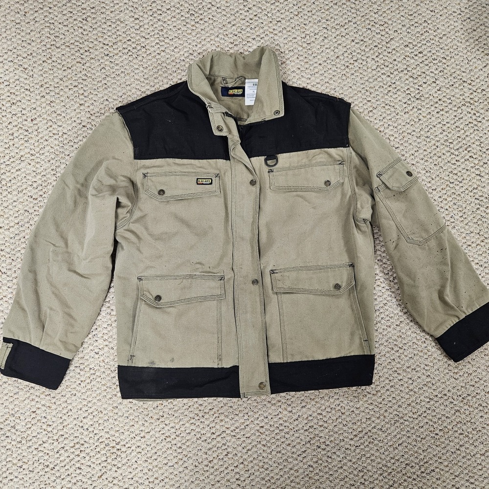 Blaklader Workwear Jacket Beige Black Utility Coat Men's XL Workwear Sweden‎